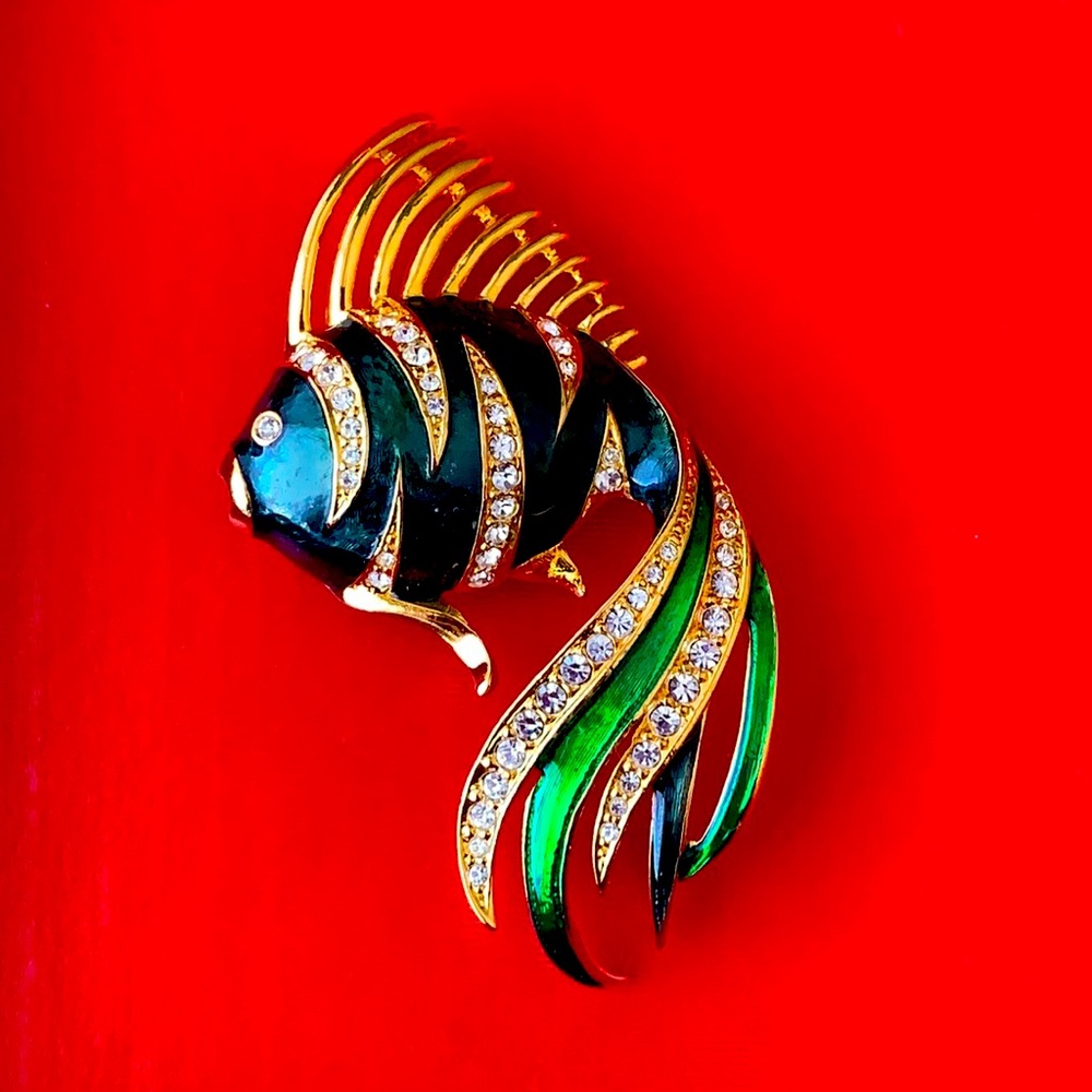 Vintage Ivana Trump Angelfish Brooch